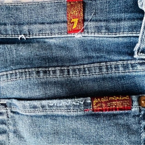 7 For All Mankind Roxanne Casual Retro Skinny Mid Rise Denim Blue Jeans. Size 27 - Picture 10 of 10